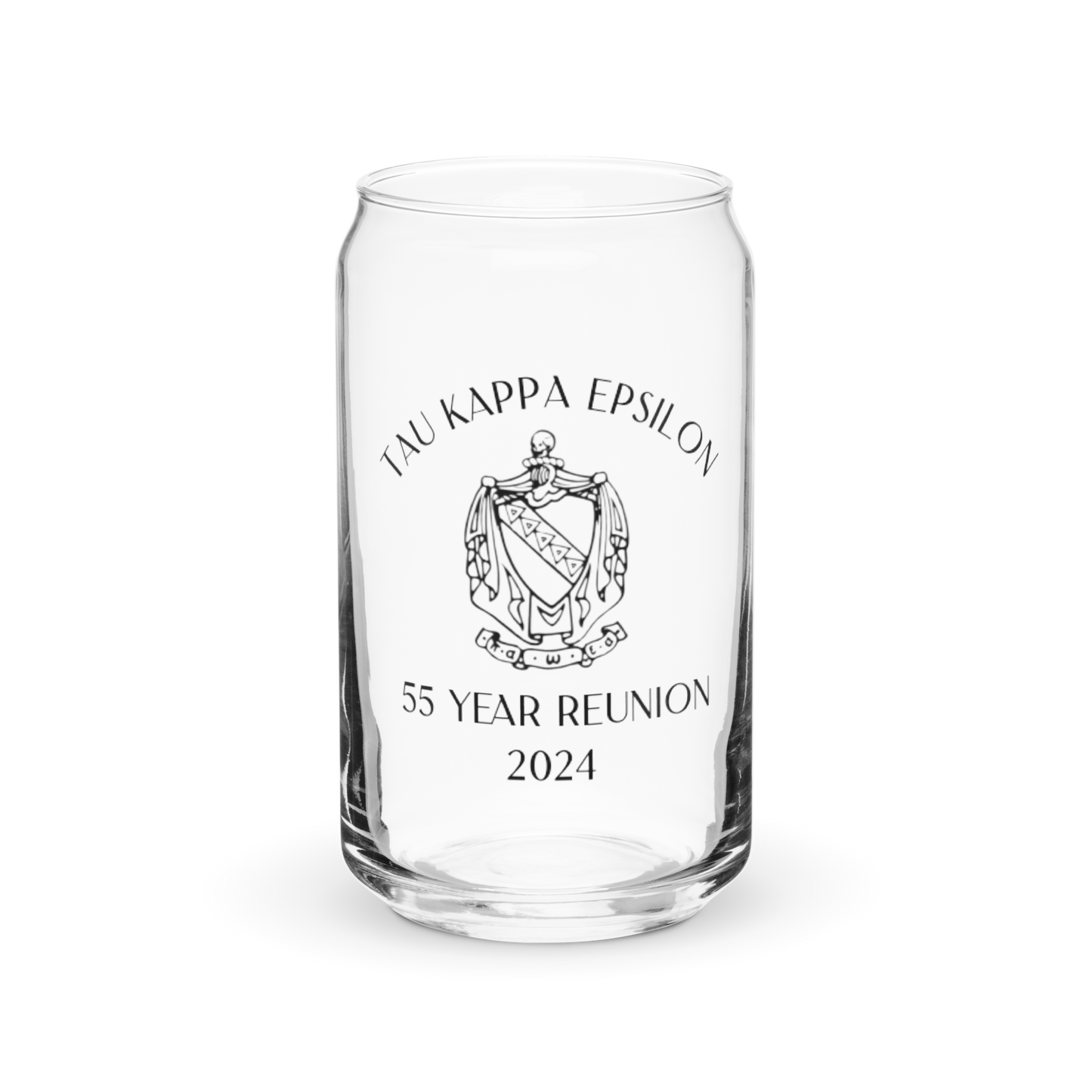 55 Year Reunion Engraved Can Glass